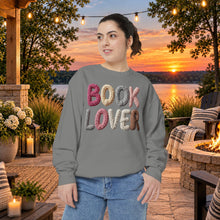 Load image into Gallery viewer, Book Lover Sweatshirt — Cozy Knit-Style Graphic Crewneck for Readers