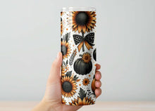 Load image into Gallery viewer, Sunflower Pumpkin Sublimated Tumbler – 20 oz or 30 oz | Double-Wall Insulated Stainless Steel Travel Mug
