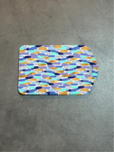 Load image into Gallery viewer, Brush Strokes Rectangle luggage tag w/steel cable ring