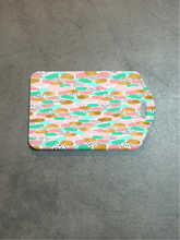 Load image into Gallery viewer, Brush Strokes Rectangle luggage tag w/steel cable ring