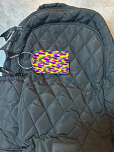 Load image into Gallery viewer, Brush Strokes Rectangle luggage tag w/steel cable ring