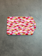 Load image into Gallery viewer, Brush Strokes Rectangle luggage tag w/steel cable ring