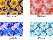 Load image into Gallery viewer, Floral Rectangle luggage tag w/ steel cable & screw in ring