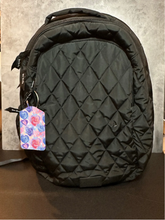 Load image into Gallery viewer, Whimsical Hearts Rectangle luggage tag w/steel cable ring