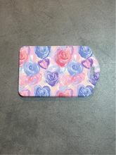 Load image into Gallery viewer, Whimsical Hearts Rectangle luggage tag w/steel cable ring