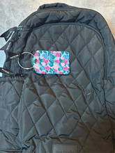 Load image into Gallery viewer, Whimsical Hearts Rectangle luggage tag w/steel cable ring