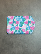 Load image into Gallery viewer, Whimsical Hearts Rectangle luggage tag w/steel cable ring