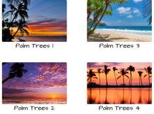 Load image into Gallery viewer, Palm Trees Rectangle luggage tag w/steel cable ring