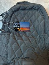 Load image into Gallery viewer, Palm Trees Rectangle luggage tag w/steel cable ring