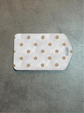 Load image into Gallery viewer, Pink Dots Rectangle luggage tag w/steel cable ring