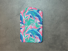 Load image into Gallery viewer, Sea Creature Rectangle luggage tag w/steel cable ring