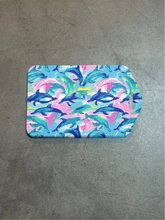 Load image into Gallery viewer, Sea Creature Rectangle luggage tag w/steel cable ring