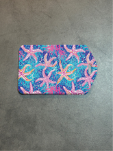 Load image into Gallery viewer, Sea Creature Rectangle luggage tag w/steel cable ring