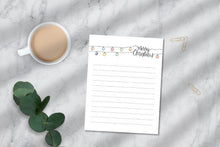 Load image into Gallery viewer, Merry Christmas Holiday Notepad – 5x7 | 25 Tear-Off Sheets | Christmas Gift List & Notes Pad