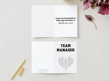 Load image into Gallery viewer, Hockey Team Manager Thank You Card