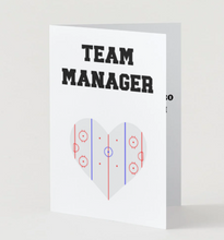 Load image into Gallery viewer, Hockey Team Manager Thank You Card