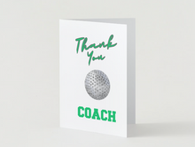 Load image into Gallery viewer, Golf Coach Thank you Card