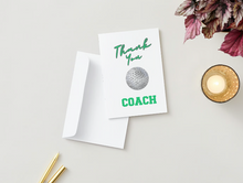 Load image into Gallery viewer, Golf Coach Thank you Card