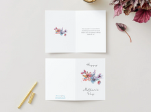 Load image into Gallery viewer, Floral Watercolor Mother's Day Card for Mom, Elegant Greeting Card (5x7)