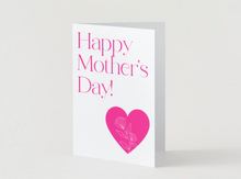 Load image into Gallery viewer, Funny Mother's Day Card, Sarcastic Mom Greeting Card, Pink Heart Design (5x7 Inch)