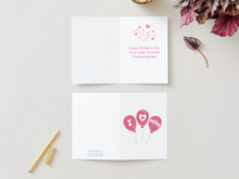 Load image into Gallery viewer, I Love Mom Balloon Card, Funny Mother's Day Greeting Card, Pink Balloons (5x7 Inch)