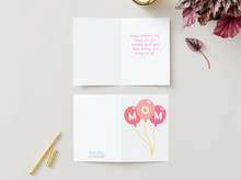 Load image into Gallery viewer, Mom Balloon Mother's Day Card, Pink Minimalist Greeting, Modern Design (5x7 Inch)