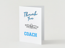 Load image into Gallery viewer, Swim Coach Thank you Card