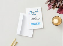 Load image into Gallery viewer, Swim Coach Thank you Card