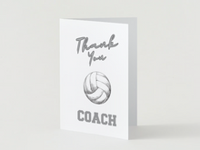 Load image into Gallery viewer, Volleyball Coach Thank you Card