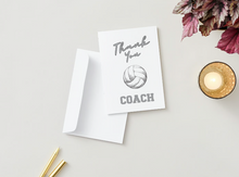 Load image into Gallery viewer, Volleyball Coach Thank you Card