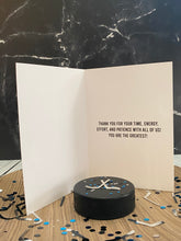 Load image into Gallery viewer, Hockey Coach Thank you Card - Man, Myth, Hockey Legend