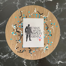 Load image into Gallery viewer, Hockey Coach Thank you Card - Man, Myth, Hockey Legend