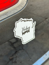 Load image into Gallery viewer, Wisconsin State Hockey Mom Magnet