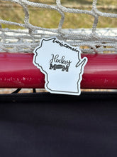 Load image into Gallery viewer, Wisconsin State Hockey Mom Magnet