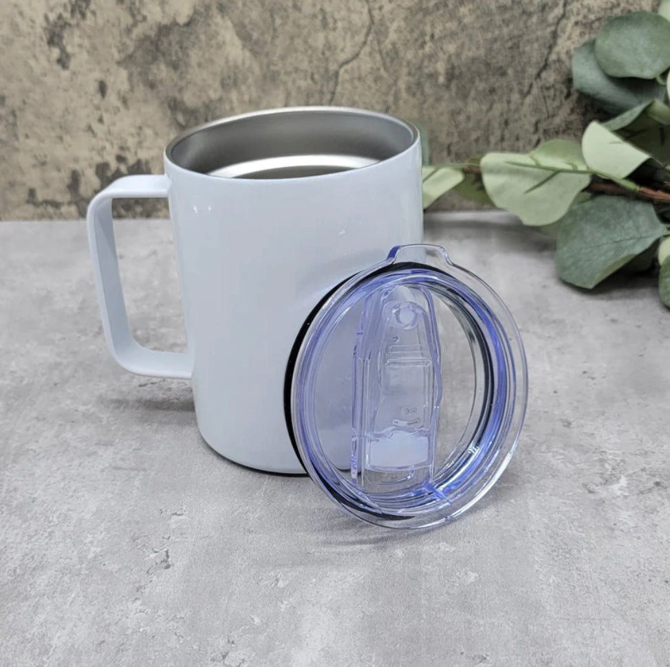 Wholesale 12oz Metal mug with decoration and lid