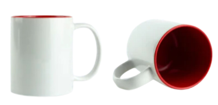 Decorated 11oz Mug w/Red inside