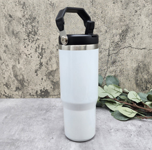 Load image into Gallery viewer, Custom Powder Coated 30oz Sports Bottle With Top Handle
