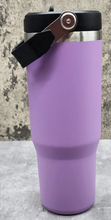 Load image into Gallery viewer, Custom Powder Coated 30oz Sports Bottle With Top Handle
