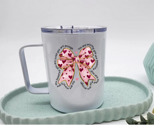 Load image into Gallery viewer, Valentine&#39;s Day You are Worthy Bow 12oz stainless steel mug
