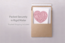 Load image into Gallery viewer, Pink Heart Mother's Day Card, Modern Minimalist Mom Greeting 5x7
