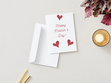 Load image into Gallery viewer, Simple Happy Mothers Day Card, Cute Heart Mothers Day Card for Mom, 5x7 Modern Minimalist Mother’s Day Greeting Card

