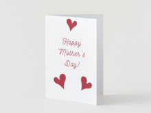 Load image into Gallery viewer, Simple Happy Mothers Day Card, Cute Heart Mothers Day Card for Mom, 5x7 Modern Minimalist Mother’s Day Greeting Card
