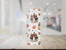 Load and play video in Gallery viewer, Pumpkin Bow Sublimated Tumbler – 20 oz or 30 oz | Double-Wall Insulated Stainless Steel Travel Mug
