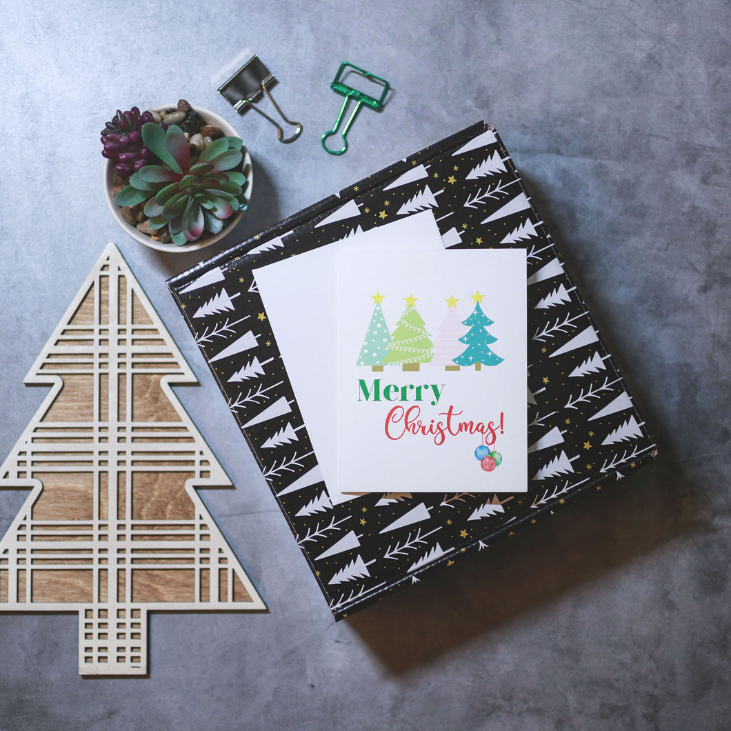 Christmas Trees - Merry Christmas Card