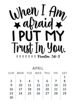 Load image into Gallery viewer, Bible Verse 2023 Desk Calendar with wood stand
