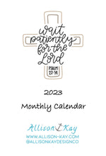 Load image into Gallery viewer, Bible Verse 2023 Desk Calendar with wood stand
