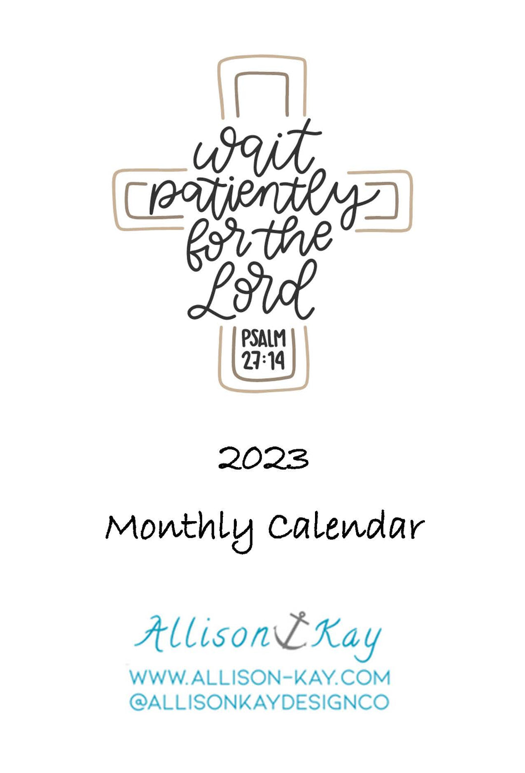Bible Verse 2023 Desk Calendar with wood stand