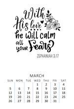 Load image into Gallery viewer, Bible Verse 2023 Desk Calendar with wood stand
