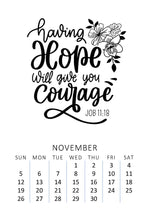 Load image into Gallery viewer, Bible Verse 2023 Desk Calendar with wood stand

